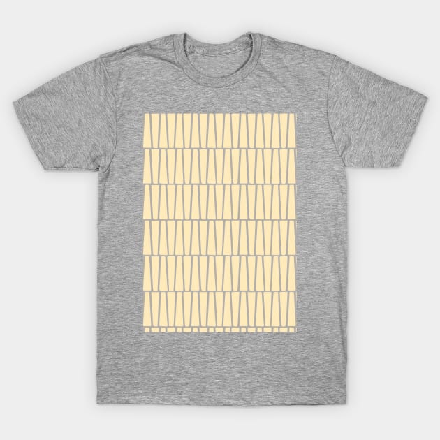 Yellow, Grey Atomic Age MCM Blocks T-Shirt by tramasdesign